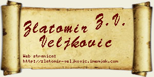 Zlatomir Veljković vizit kartica